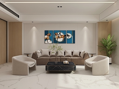 现代办公室接待区