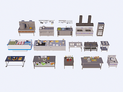 厨具 食堂后厨 烧烤架 洗菜池