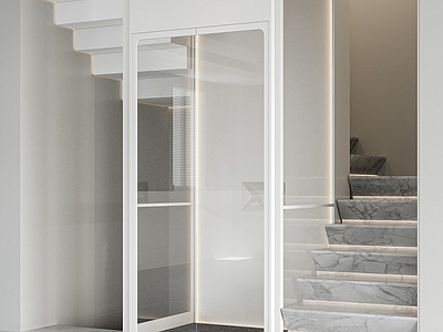 Kone现代楼梯间 家用电梯 玻璃电梯