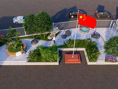 现代乡村小广场 健身区