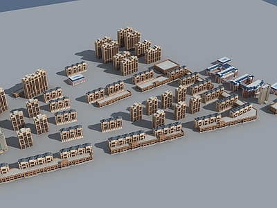 简欧商业住宅办公学校鸟瞰规划