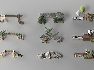 现代公园景观入口大门 景区入口 公园入口