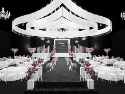 现代婚礼水晶酒店宴会厅