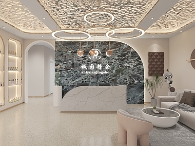 现代美容SPA店前台