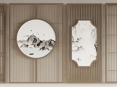 新中式屏风隔断