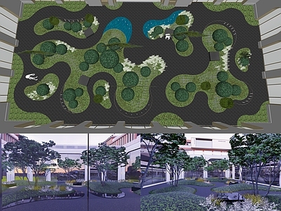 天井庭院 效果图 施工图