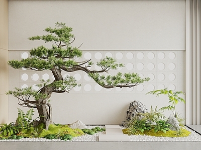 现代植物景观造景 小品 小品 树 植物堆