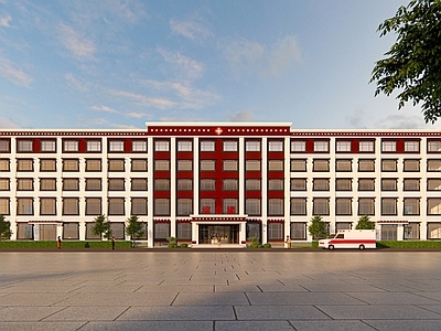 中式藏式风格医院