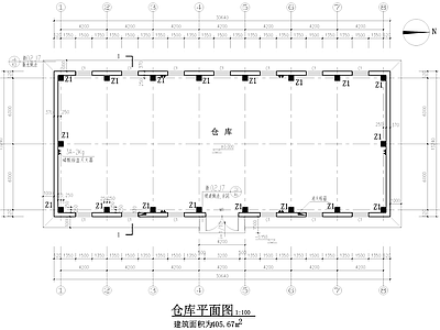 种子加工厂仓库工业建筑 施工图