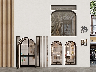 现代服装店门头门面