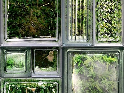 植物景观玻璃砖