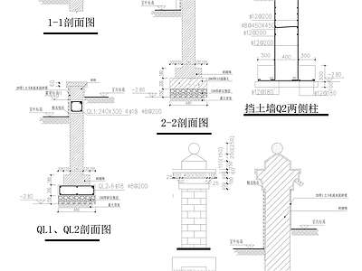 欧式栏杆详图 施工图