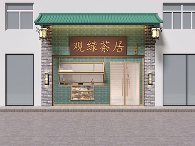 中式茶馆门头门面