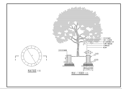 树池通用大样图 施工图