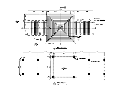 现代庭院木廊架 施工图