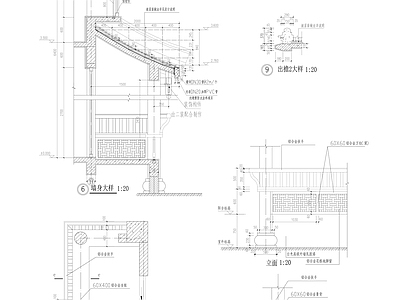 仿古住宅节点大样图 施工图 古建