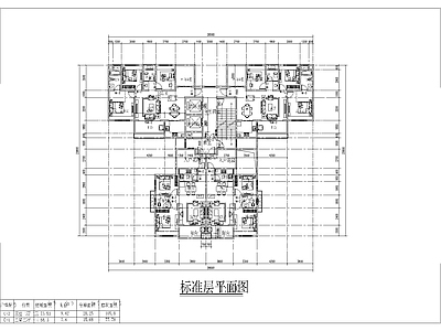 现代高层住宅塔楼两梯四户 施工图