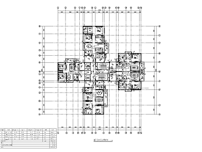 现代高层住宅塔楼两梯五户 施工图