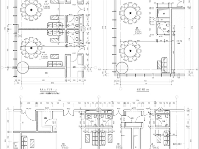 餐厅酒店包房详图 施工图