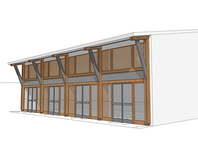 新中式商铺建筑门面