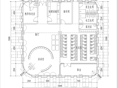 三层幼儿园室内 施工图