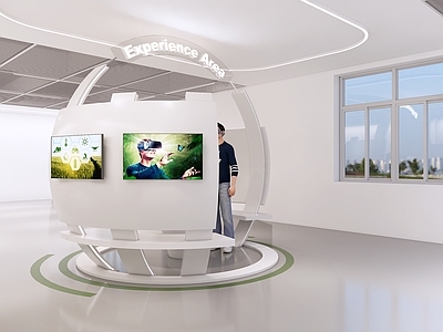 现代科技展厅 展示弧形VR体验区设备