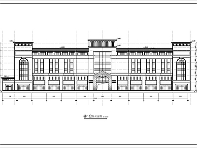 某简欧风格五层办公综合楼建筑 施工图