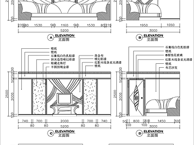 16个KTV包厢室内 施工图