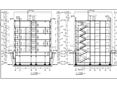 5层现代风格市级附属医院建筑 施工图