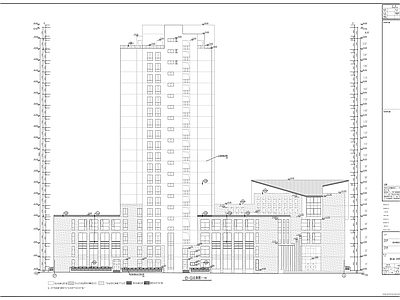 二十层中医院综合病房大楼建筑 施工图