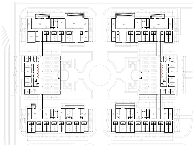 某高中学校宿舍食堂 平面立面图