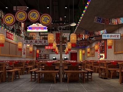 工业风火锅店