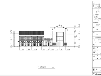 风情商业街区建筑 施工图