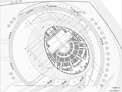 剧院建筑平面图 建筑平面图