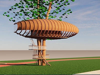 现代树屋 观景台 驿站 儿童树屋乐园 船主题儿童乐园 儿童滑梯
