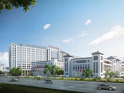现代徽派医院建筑
