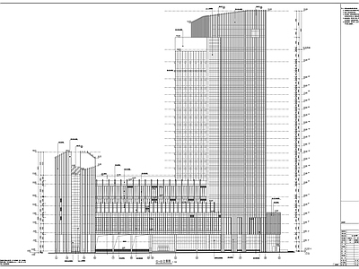21层现代风格国际酒店建筑 施工图