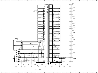 高层框架剪力墙结构五星级酒店建筑 施工图