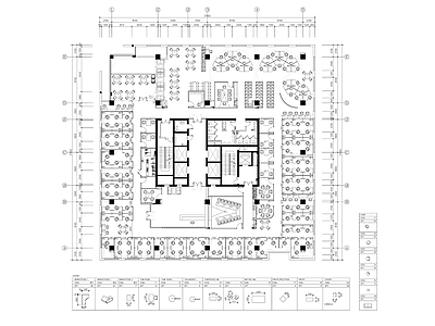 现代大平层办公会议空间室内精装修 施工图