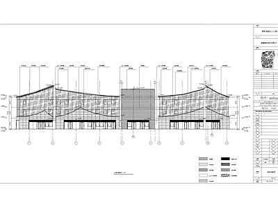 现代风格商业街区建筑 施工图