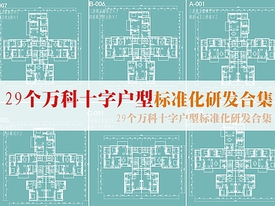 29个万科十字户型平面 平层