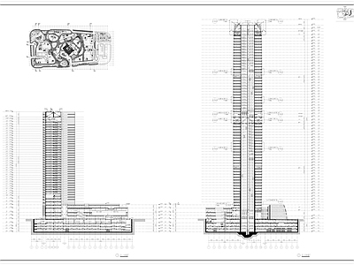 办公塔建筑 施工图