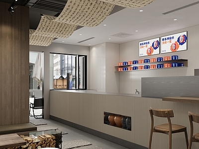现代奶茶店 咖啡厅 露营