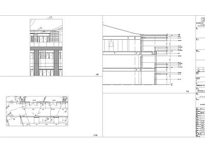 现代风格商业建筑扶手栏杆做法详图 施工图