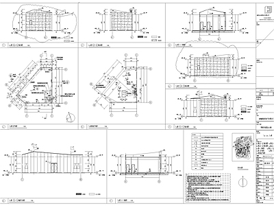 现代风格商业建筑立面玻璃石材幕墙深化设计 施工图