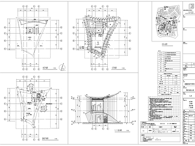 现代风格商业建筑立面玻璃石材幕墙深化设计 施工图