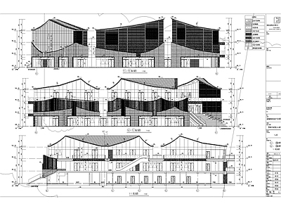 现代风格商业建筑立面玻璃石材幕墙深化设计 施工图