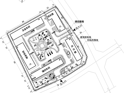 工业园区厂房车间办公规划总平面规划 规划平面图
