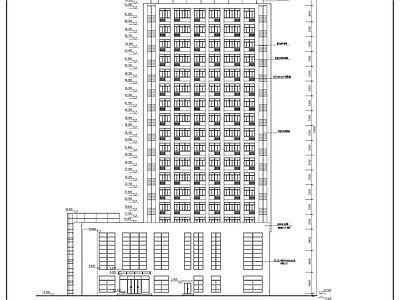 层假日酒店建筑 施工图