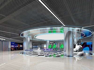 现代VR体验 VR设备 游戏区
